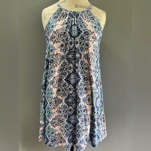 Beacan Cove Blue Women's Sundress Size S Inner bra Super Soft EC